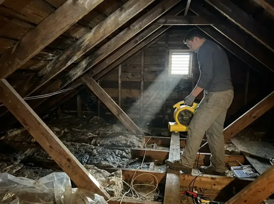 attic-water-damage-drying-proc-007 — frequently asked questions, Emergency Water Extraction & 24/7 Flood Response in Brogden…